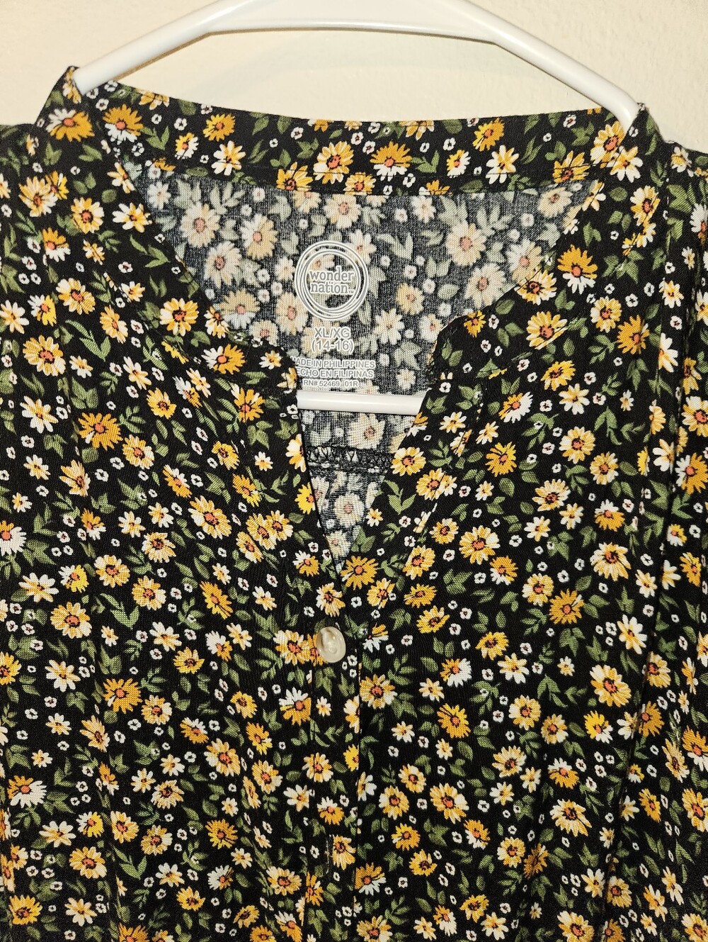 Wonder Nation Girls Floral Print Jumpsuit Size 14-16 - Picture 5 of 11